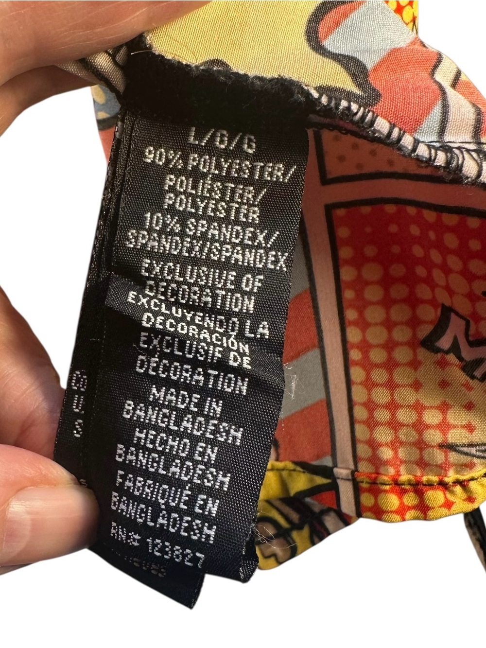 Oh Snap Drill Clothing Mens Size L Colorful Comic Cartoon Preworn Button Front - Picture 5 of 8